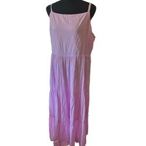 Old Navy Womens Maxi Dress Swing Sleeveless Cami Style Pink XL